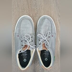 Womens Hooey Twisted X Shoes 8.5  M Gray Eco TWX Maxhine Washable Western Casual